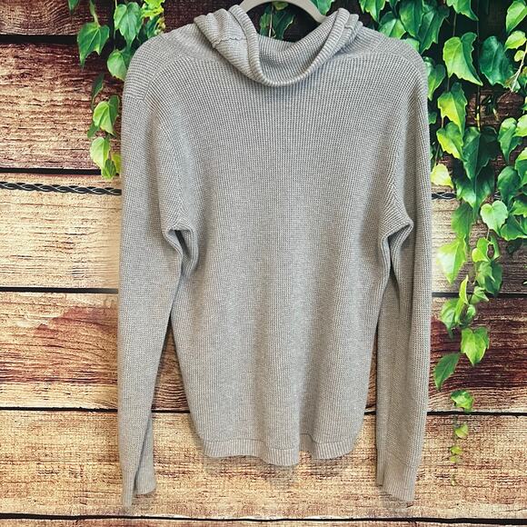 Ralph Lauren Cowl Neck Turtleneck Thermal Waffle Knit Long Sleeve Shirt Pullover - Picture 4 of 5